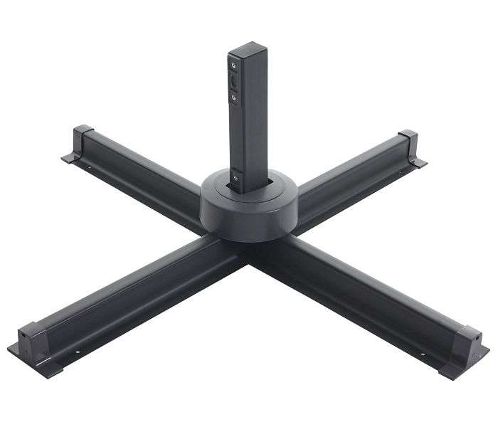 Mendler Gastronomie-Ampelschirm HWC-A96 – 4 M, Rund, Drehbar Mit Kurbel (Polyester/Alu)