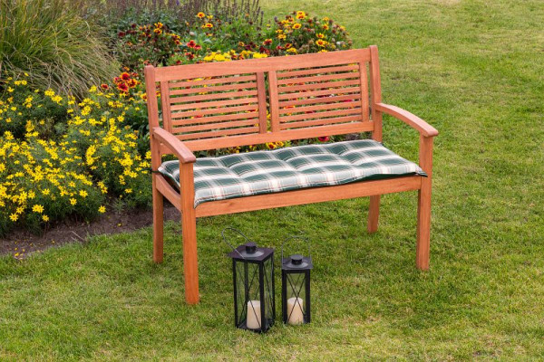 Merxx Kissen für 3er Bank, Wendekissen grün kariert/uni, 29574-100