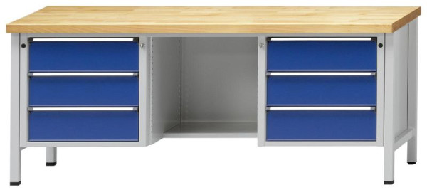 ANKE Werkbänke Kastenwerkbank, Modell 320 V, 2000 x 700 x 890 mm, RAL 7035/5010, BMP 40 mm, 301.117