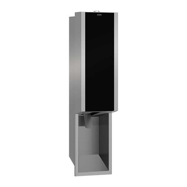 KWC Schaumseifenspender, EXOS, Edelstahl, UP, 124x500x120 mm, Front ESG schwarz, 2030034636
