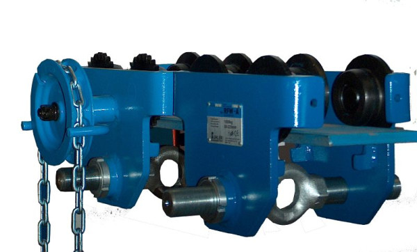 SHT Haspelfahrwerk HFW-A, Tragfähigkeit 1000 kg, inkl. 2,5 m Nutzlänge der Bedienkette, 520321