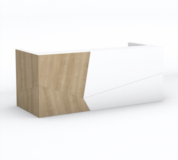 Deskin Theke EVO, Nuss/Weiß, 2600 x 1000 x 1100 mm, 281644