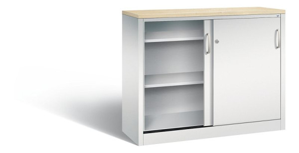 C+P Sideboard mit Schiebetüren Acurado, H1000xB1200xT400mm, Farbe: Lichtgrau, Bügelgriff, 2046-00 S10278