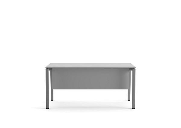 Mades Schreibtisch Tetra, 160 x 80 x 75 cm, grau Dekor/silber RAL 9006, 152.FRN.51.16.160.02