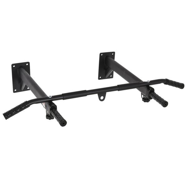 HOMCOM Klimmzugstange pull up bar Wandmontage Reckstange mit Ösen für Boxsack Stahl Schwarz 93,5 x 65 x 17 cm, A91-089