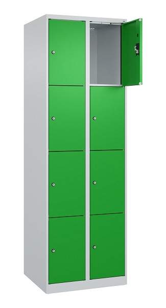 C+P Schließfachschrank Evolo PLUS, 8 Fächer, 1850x600x500mm, 7035/6037, 049000-204 S10011