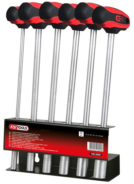 KS Tools T-Griff-Nussschraubendreher-Satz, 6-teilig, 6-14mm, 158.5000