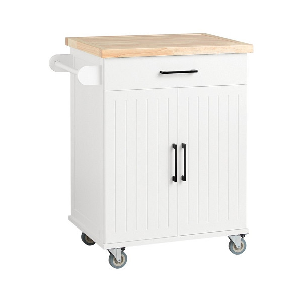 SoBuy Küchenwagen mit einer Schublade Holzfarbe 74.5x45.5x91 cm, Modern, FKW119-WN
