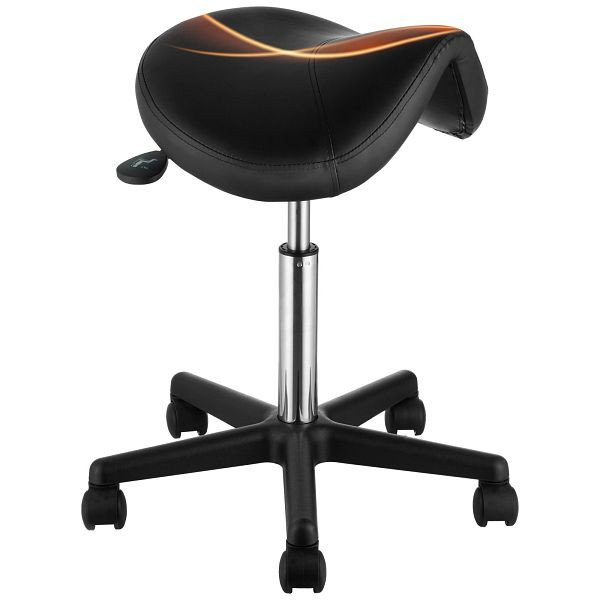 VEVOR Sattelhocker mit Rädern, 181 kg Gewichtskapazität, Ergonomischer Rollsattelhocker, Höhenverstellbar, Verdicktes PU-Leder, MADHSNLMADWKR2KEMV0