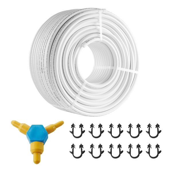 VEVOR Aluverbundrohr 100 m Weiß PEX-Rohr MV-Rohr Mehrschichtrohr Ideal für Fußbodenheizung und Heizkörper-Anbindung Alu Verbundrohr, LSGBSDDLP1007S1NQV0