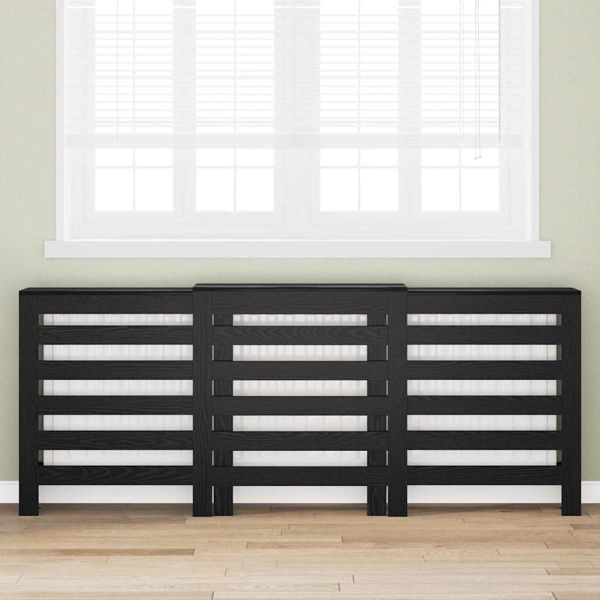 vidaXL Heizkörperabdeckung Schwarze Eiche 205 x 21.5 x 83.5 cm, 869222