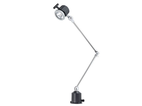 ELSPRO LED-Arbeitsplatzleuchte, dimmbar, Anschlussgehäuse mit Kugelgelenk und 1-Hand-Kippgelenk zwischen den Rohren, Rohrlänge: 300 mm, 24 V AC, 7ZD1850330