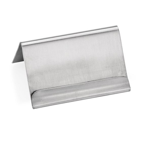 WAS Kartenhalter mit Falz, 6 x 4,5 x 3,5 cm, Chromnickelstahl, VE: 12 Stück, 1431000