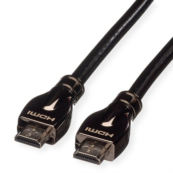 ROLINE 4K HDMI Ultra HD Kabel mit Ethernet, ST/ST, schwarz, 15 m, 11.04.5686