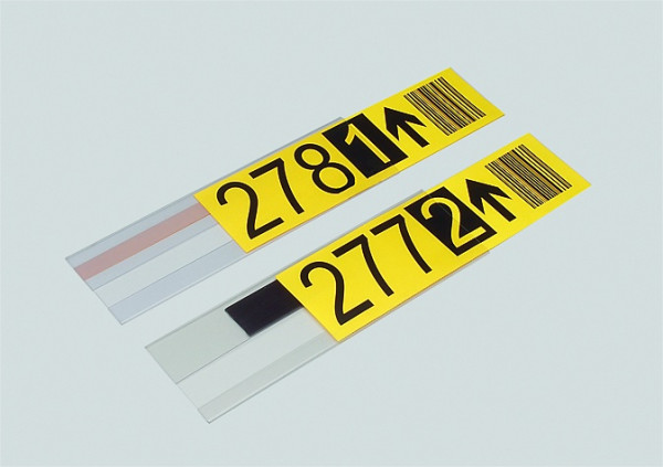 KROG Etikettenhalter magnetisch mit verkürzter Rückseite 210 x 75 mm, EHB210-75