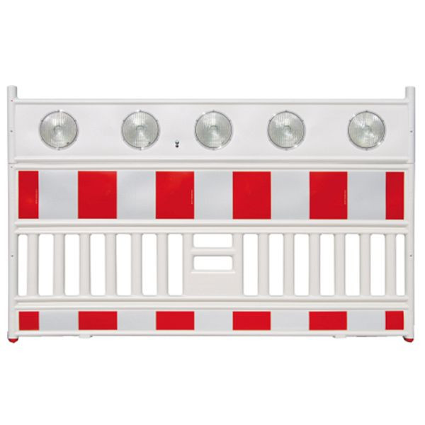 Stein HGS Schrankenzaun -Vario LED-, Länge 2130 mm, mit 5 integrierten LED-Warnleuchten, 25925