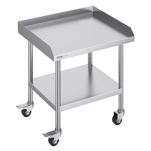 VEVOR Arbeitstisch Küchentisch Zubereitungstisch Rollbar Kommerziell 610x711mm, CFBXGGZTDJLSBZDTCV0