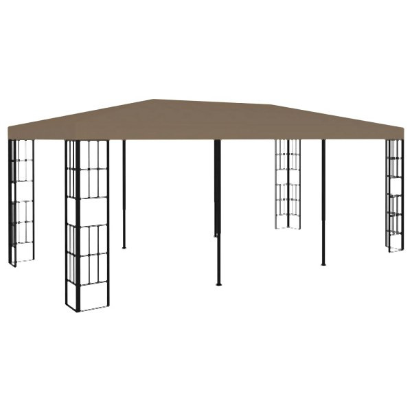 vidaXL Pavillon 6x3 m, Taupe, Taupe und Schwarz, 312259