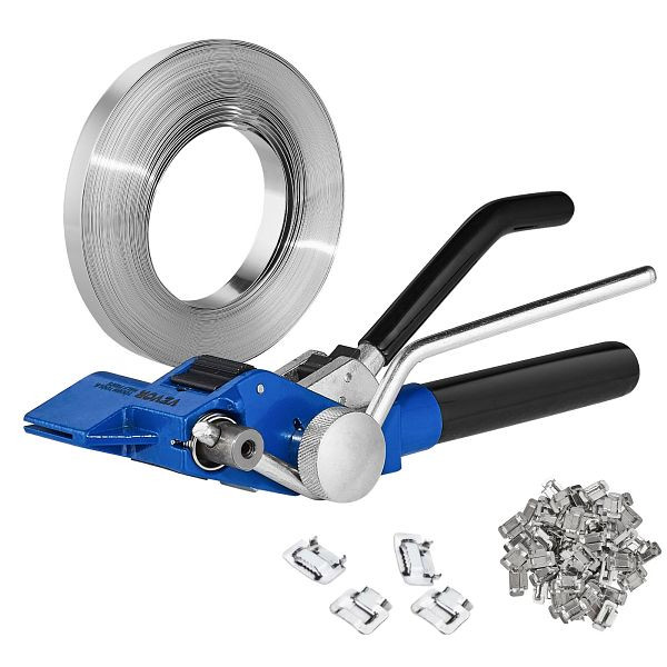 VEVOR Packaging Banding Umreifungsset, Spannwerkzeug, Spanner und 100-Fuß-Banderolierung, SDGDDBJ30M10QCXLZV0