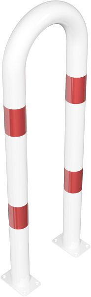 Schake Universalbügel aus Stahlrohr Ø 76 x 2,6 mm für Dübel Befestigung, Gesamtbreite: 400 mm, Gesamthöhe: 1150 mm, 477_07PB