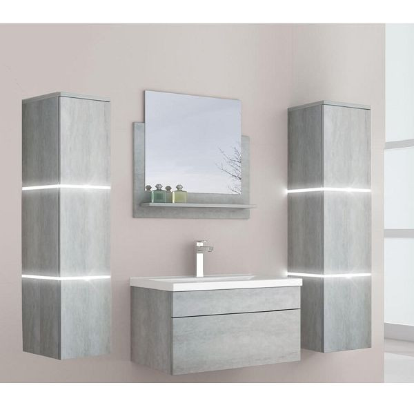 HOME DELUXE Badezimmermöbel WANGEROOGE - XL Grau, 31610