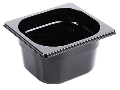 Contacto GN-Behälter 1/6, 100 mm Polycarbonat, schwarz, 3816/100