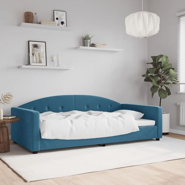 vidaXL Tagesbett Blau 100x200 cm Samt, 354142, 8720845954376