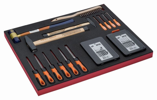Bahco 3/3 Einlage, Hammer + Feilen, 25-teilig, FF1A18, 7314150228126