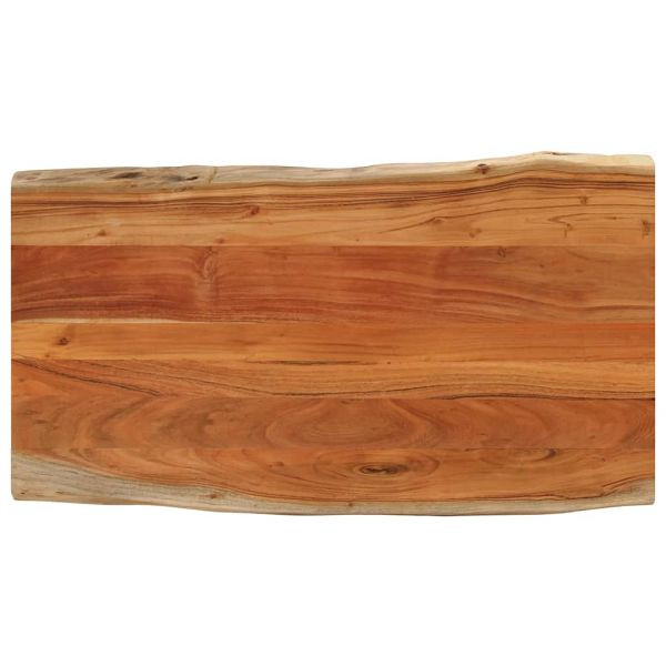 vidaXL Tischplatte 100x60x3,8cm Rechteckig Massivholz Akazie Baumkante, 370646