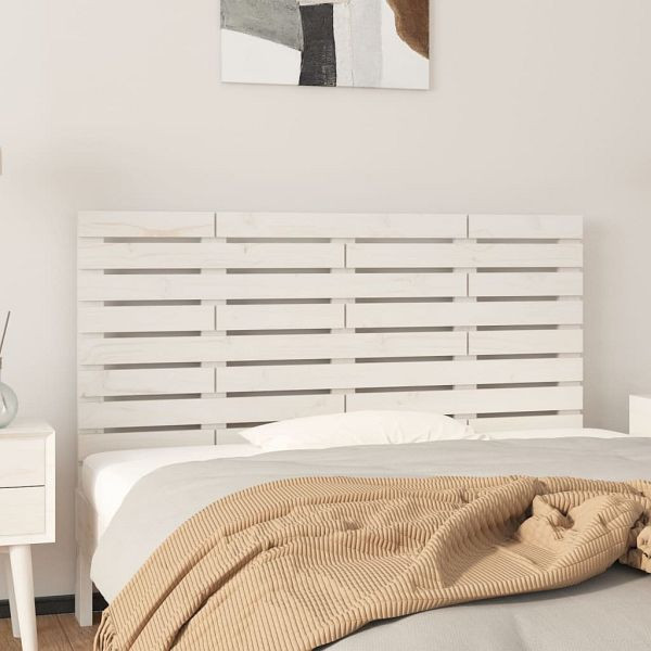vidaXL Wand-Kopfteil Weiß 126x3x63 cm Massivholz Kiefer, 824729