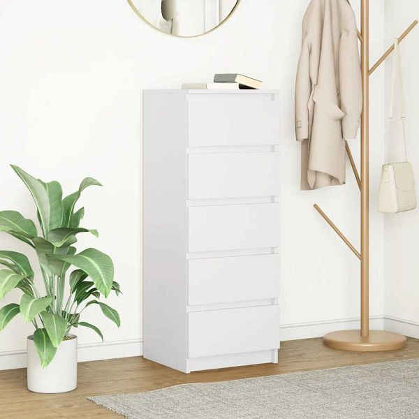 vidaXL Sideboard mit Schubladen Weiß 37,5x35x99 cm Holzwerkstoff, 861760