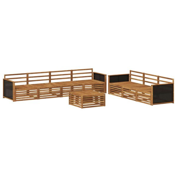 vidaXL Outdoor-Sofagarnitur 8-teilig Natur 79 x 79 x 37 cm, 3383102