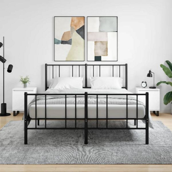 vidaXL Nachttische 2 Stk. Hochglanz-Weiß 40x30x50 cm Holzwerkstoff, 826849