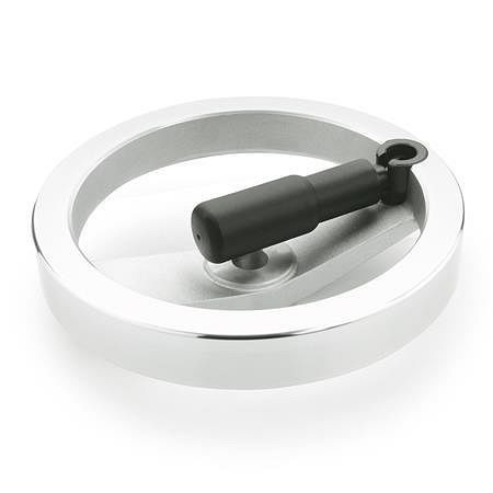 Ganter Umleggriff-Handräder, Griff arretiert (GN 322.3-160-B14-R), VE: 5 Stück, 322.3-160-B14-R