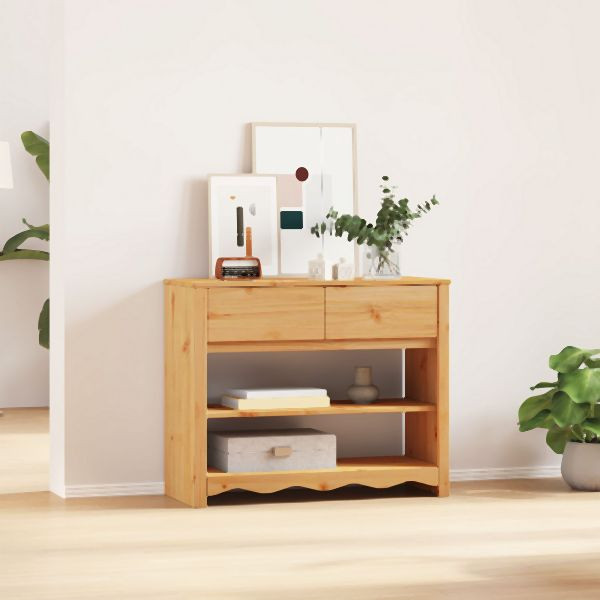 vidaXL Konsolentisch "DRAMMEN" 89,5x37x73 cm Massivholz Kiefer, 42003046