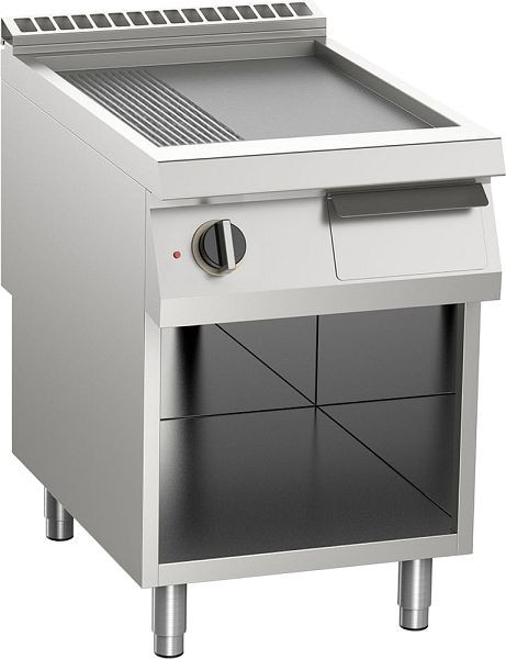 KBS Gas-Grillplatte geteilt aus Edelstahl 10,5kW mit 2 Heizzonen offener Unterbau, 10512453