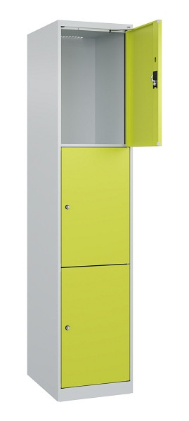 C+P Schließfachschrank Evolo PLUS, 3 Fächer, 1850x400x500mm, 7035/0024, 049000-123 S10015