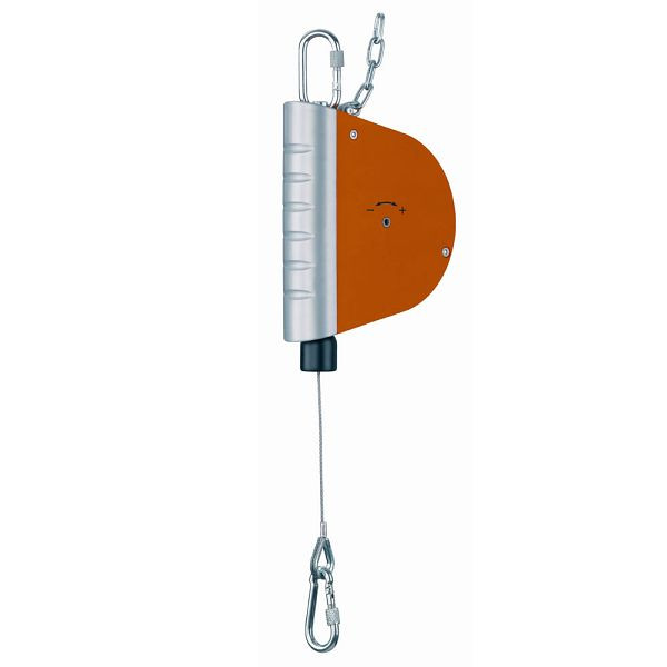 Manuflex Federzug mit Kunststofftrommel, BxTxH 133 x 45 x 363 mm, Tragkraft bis 3 kg, ZB0069