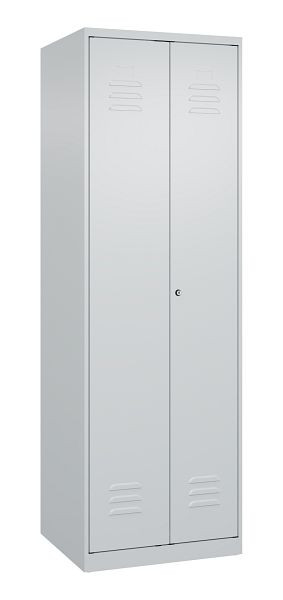 C+P Umkleidespind Classic PLUS, Doppel-Spind, 2 Abteile, 1850x600x500mm, 7035/7035, Zylinderschloss, 080002-20P S10012