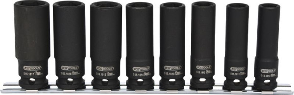 KS Tools 3/8" Sechskant-Kraft-Stecknuss-Satz, lang, 8-teilig, 515.0648