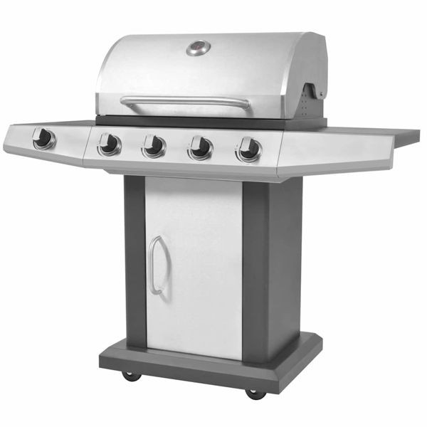 vidaXL Gas Grill Silber Edelstahl, 43047, 8718475506218