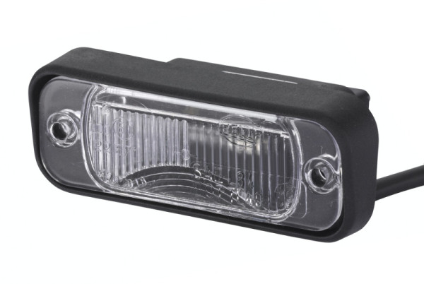 HELLA Kennzeichenleuchte, Halogen, 12V, Einbau/Schraubanschluss, SAE, Lichtscheibenfarbe: glasklar, links/rechts/außen, 2KA 005 049-038