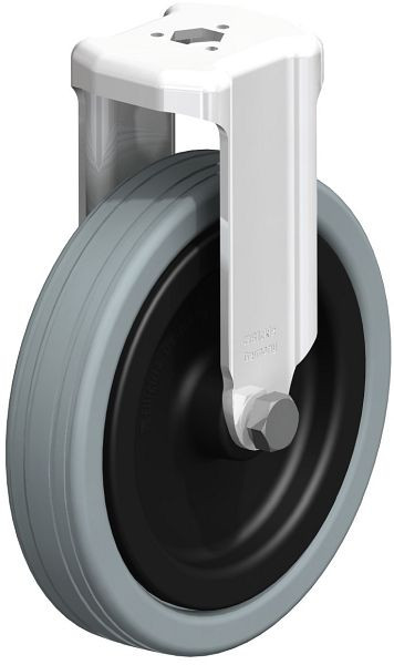 Blickle BKRA-VPA 125G Apparate-Bockrolle mit Rückenloch, Vollgummi, Grau, 321729