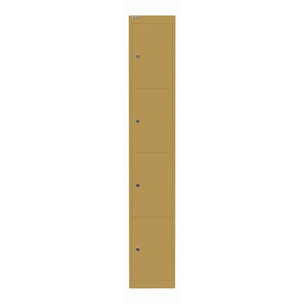 Bisley Schließfachschrank Office, 4 Fächer, Tiefe 457 mm, 682 dijon, CLK184682