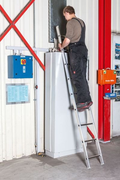 Euroline Alu-Sprossenanlegeleiter Modell Nr. 201 mit 9 Stufen, 2,6m Länge, 2012109