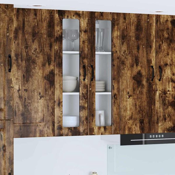 vidaXL Küchenwandschrank mit Regal Geräucherte Eiche 60 x 31 x 100 cm, 885180