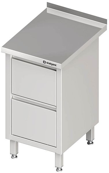 Stalgast Schubladenschrank mit 2 Schubladen, 450x700x850 mm, ohne Aufkantung, verschweißt, VAS04712
