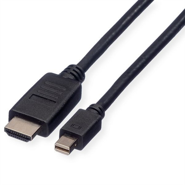 ROLINE Mini DisplayPort Kabel, Mini DP-HDTV, ST/ST, schwarz, 3 m, 11.04.5792