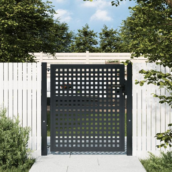 vidaXL Gartentor Anthrazit 105x150 cm Stahl, Top-Qualität, 154560