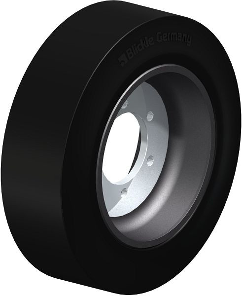 Blickle GEVA 620/6 Rad aus Elastik-Vollgummi, Schwarz, 754448